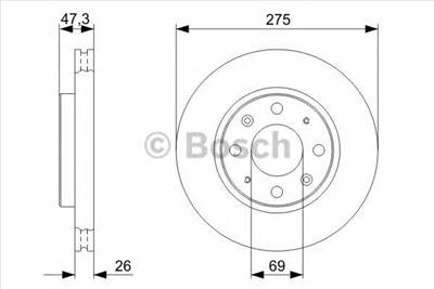 BOSCH 0 986 479 369 - féktárcsa KIA