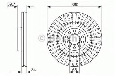 BOSCH 0 986 479 B97 - féktárcsa AUDI VW