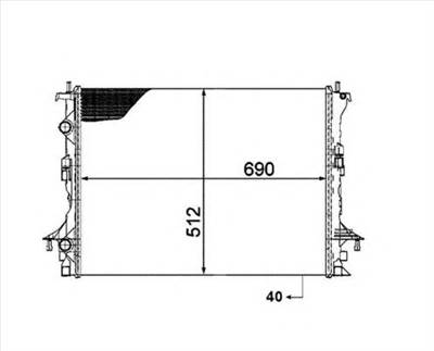 NRF 53820 - Vízhűtő (Hűtőradiátor) RENAULT