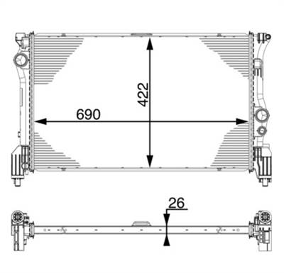 MAHLE CR 931 000P - Vízhűtő (Hűtőradiátor) MERCEDES-BENZ