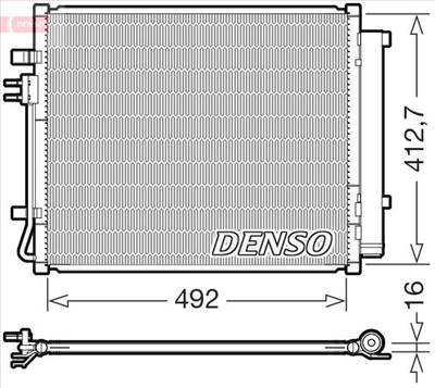 kondenzátor, klíma DENSO DCN43015 for HYUNDAI