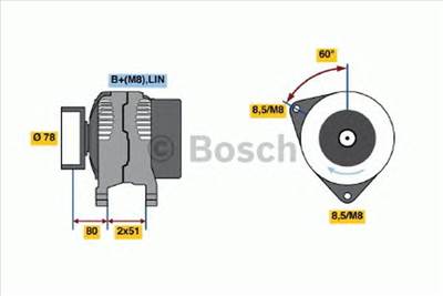 BOSCH 0 986 048 380 - generátor FORD