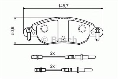 BOSCH 0 986 424 598 - fékbetét CITROËN