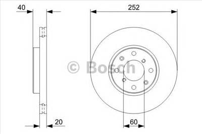 BOSCH 0 986 479 B98 - féktárcsa OPEL SUZUKI VAUXHALL