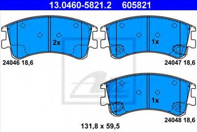 ATE 13.0460-5821.2 - fékbetét MAZDA