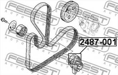 FEBEST 2487-001 - hosszbordásszíj feszítőgörgő DACIA MAZDA NISSAN RENAULT