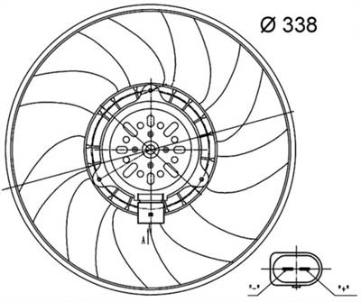 MAHLE CFF 33 000S - ventilátor, motorhűtés AUDI FIAT