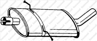 BOSAL 175-429 - középső kipufogó dob MERCEDES-BENZ