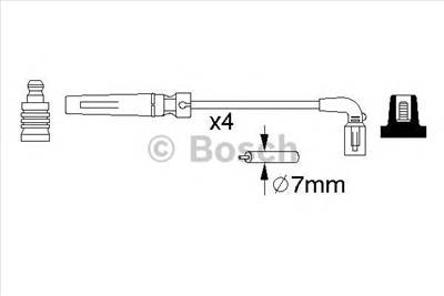 BOSCH 0 986 356 987 - gyújtókábel szett CHEVROLET DAEWOO