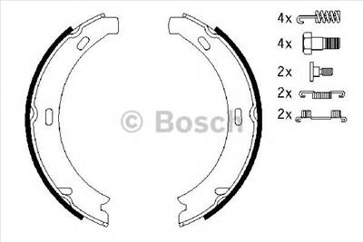 BOSCH 0 986 487 584 - kézifék fékpofakészlet MERCEDES-BENZ