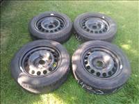  4x108 lyukosztású 16" újszerű Opel Crossland lemezfelni, rajta 195/60 Falken nyári gumi 