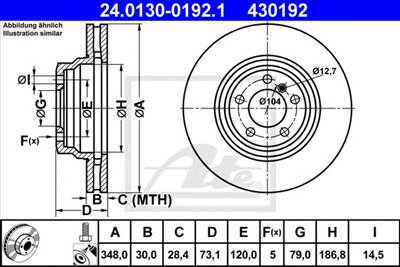 ATE 24.0130-0192.1 - féktárcsa BMW
