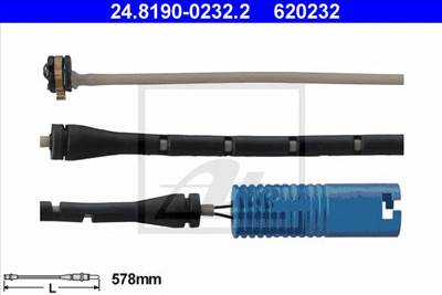 ATE 24.8190-0232.2 - fékbetét kopásjelző BMW