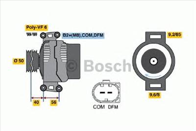 BOSCH 0 986 048 550 - generátor MERCEDES-BENZ