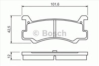 BOSCH 0 986 460 080 - fékbetét DAIHATSU EUNOS FORD ASIA / OZEANIA MAZDA