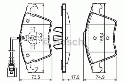 BOSCH 0 986 494 107 - fékbetét VW