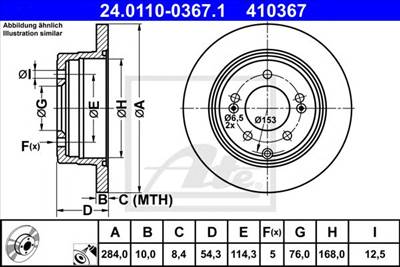 ATE 24.0110-0367.1 - féktárcsa HYUNDAI