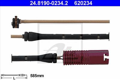 ATE 24.8190-0234.2 - fékbetét kopásjelző BMW