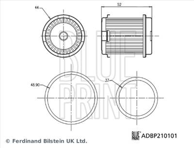 BLUE PRINT ADBP210101 - hidraulikus szűrő, automatikus váltó HONDA