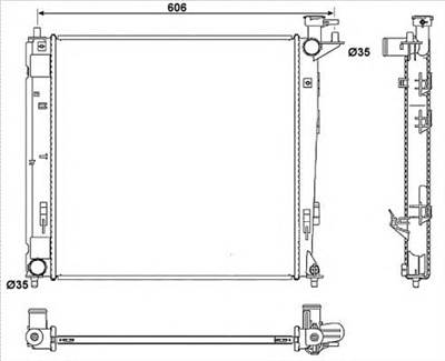NRF 53054 - Vízhűtő (Hűtőradiátor) HYUNDAI KIA