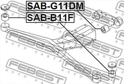 FEBEST SAB-B11F - Csapágy, differenciál SUBARU