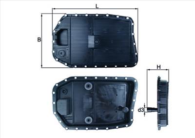 MAHLE HX 154 - Olajteknő, automata váltó BMW