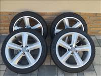  5x112 lyukosztású 18" használt alufelni, rajta 225/45 újszerű Hankook téli gumi gumi 