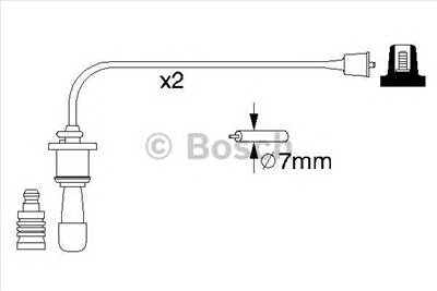 BOSCH 0 986 356 991 - gyújtókábel szett HYUNDAI KIA