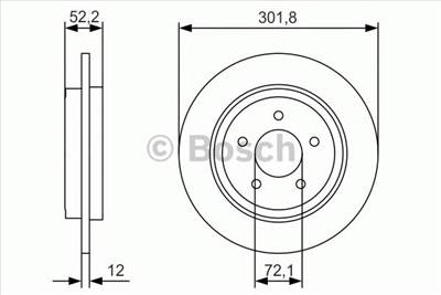 BOSCH 0 986 479 A53 - féktárcsa FORD FORD USA
