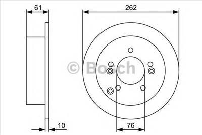 BOSCH 0 986 479 C03 - féktárcsa HYUNDAI KIA