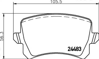 Fékbetét készlet MINTEX MDB2888 for VW, AUDI, SKODA, SEAT