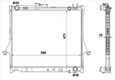 NRF 53055 - Vízhűtő (Hűtőradiátor) ISUZU
