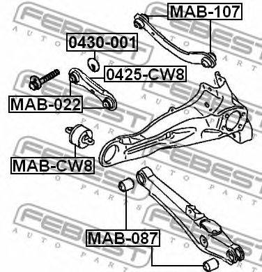 FEBEST 0430-001 - Utánfutás lemez, tengelytest MITSUBISHI MITSUBISHI (GAC)