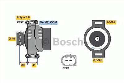 BOSCH 0 986 048 820 - generátor BMW BMW (BRILLIANCE)