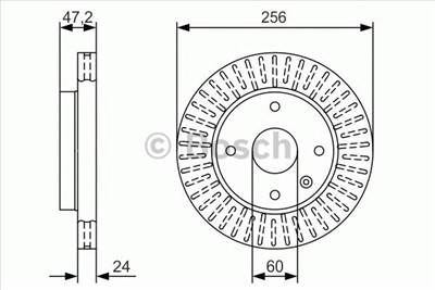 BOSCH 0 986 479 A54 - féktárcsa CHEVROLET