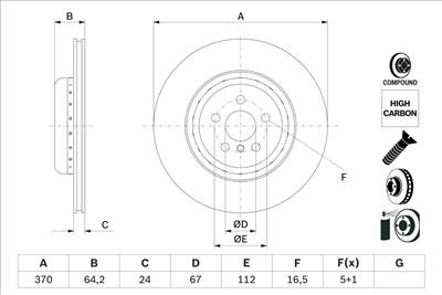 BOSCH 0 986 479 G99 - féktárcsa BMW