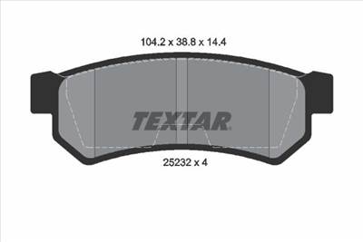 Fékbetét készlet TEXTAR 2523201 for SUZUKI, CHEVROLET