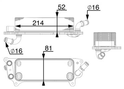 MAHLE CLC 77 000P - olajhűtő, automata váltó AUDI