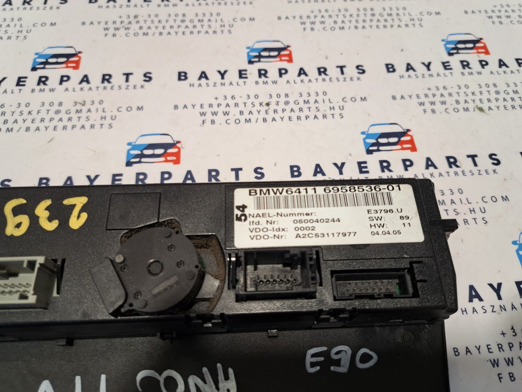 BMW E81 E82 E87 E90 E91 E92 E93 klímapanel klíma panel konzol 4. kép