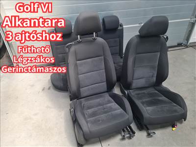 Volkswagen Golf VI alkantara ülés szett 3 ajtóshoz - légzsákos, fűthető, gerinctámaszos (35442)