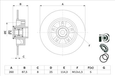 BOSCH 0 986 479 E79 - féktárcsa RENAULT