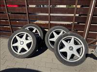  5x112 lyukosztású 17" használt alufelni, rajta 235/45 használt Goodyear téli gumi gumi 