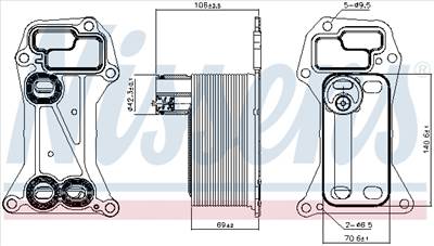 NISSENS 90901 - Olajhűtő, motorolaj BMW