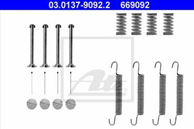 ATE 03.0137-9092.2 - Kézifék pofa tartozékkészlet OPEL VAUXHALL