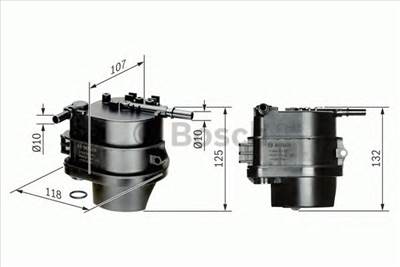 BOSCH 0 450 907 007 - Üzemanyagszűrő CITROËN FORD FORD USA MAZDA PEUGEOT TOYOTA