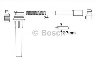 BOSCH 0 986 357 052 - gyújtókábel szett CHRYSLER DODGE GAZ
