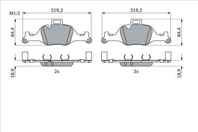 BOSCH 0 986 424 849 - fékbetétkészlet, tárcsafék BMW