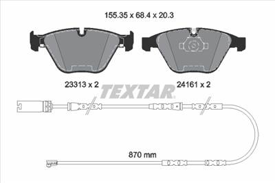 TEXTAR 2331307 - fékbetétkészlet, tárcsafék BMW