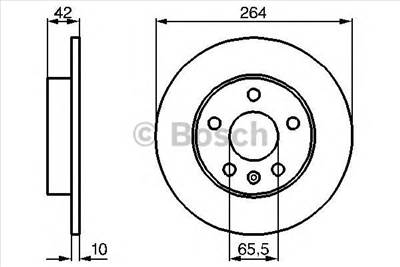 BOSCH 0 986 478 884 - féktárcsa CHEVROLET HOLDEN OPEL VAUXHALL