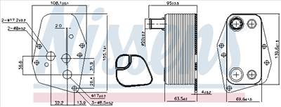 NISSENS 90904 - Olajhűtő, motorolaj BMW